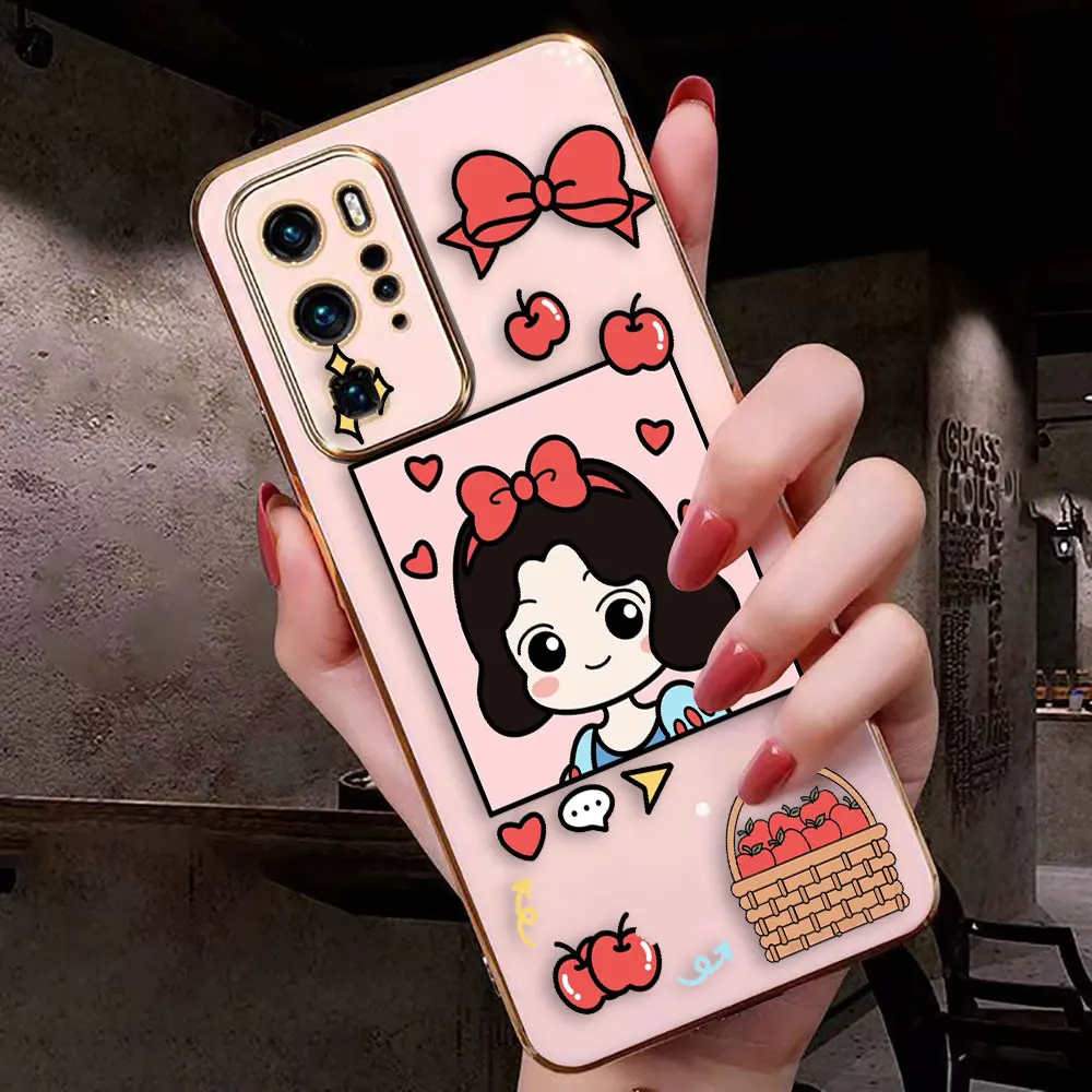 Cover Smooth E-TPU Phone Case Huawei MATE 20 20X 30 40 P20 P30 P40 LITE MAGIC 4 5 PRO PRIME Case Princess Cinderella Snow White