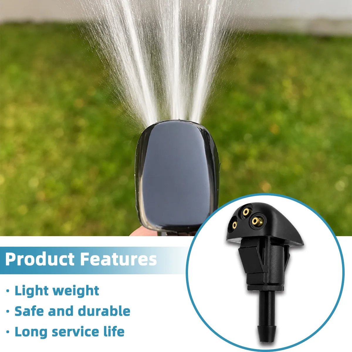 Lanke Spraying 3 Holes Windshield Washer Nozzle Wiper Water Spray Jet Fit For Hyundai Accent Elantra Kia Amanti Rio 98630YY000