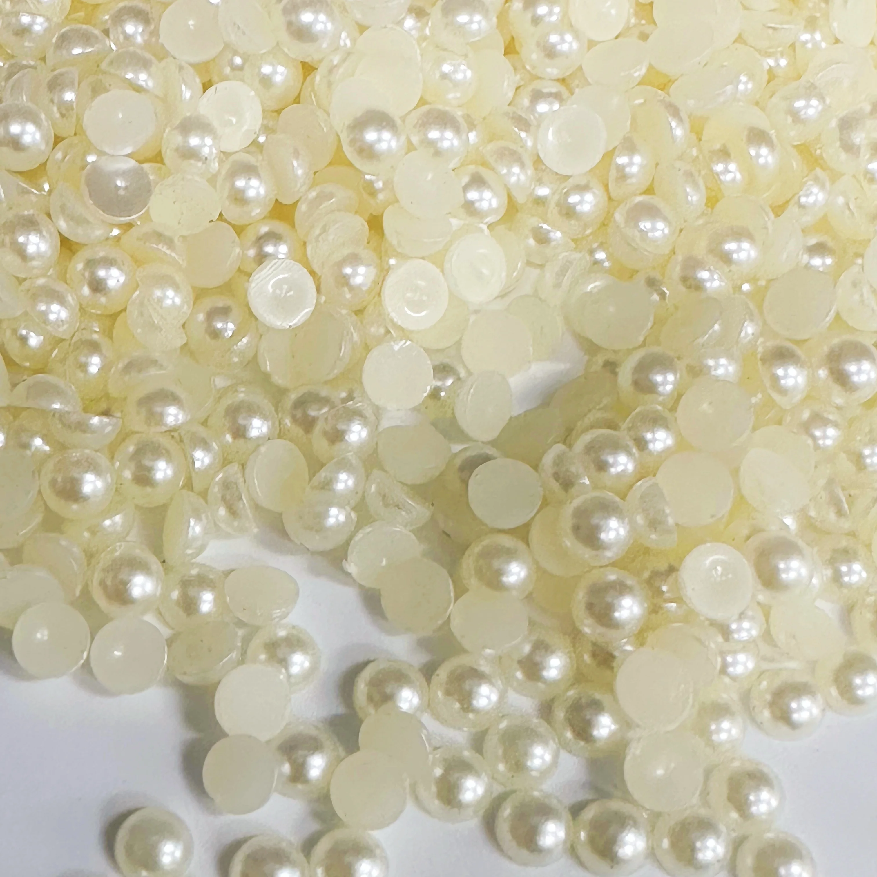 

100pcs 3-5mm Half Round Acrylic Imitation Flatback Pearl Beads for Nail Art DIY Craft Scrapbook Decoration