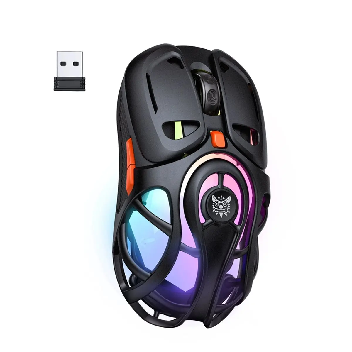 [AC18 Digital]/ DM02 Wireless Gaming Mouse Tri Model Hollowed-Out Long Endurance 1000Hz Polling Rate Game Mouse Black