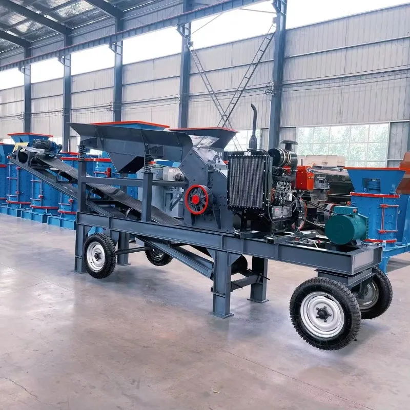 Reclaimed Asphalt Pavement Mobile Crusher Construction Waste Equipment with Tire Type Core Components Inclu