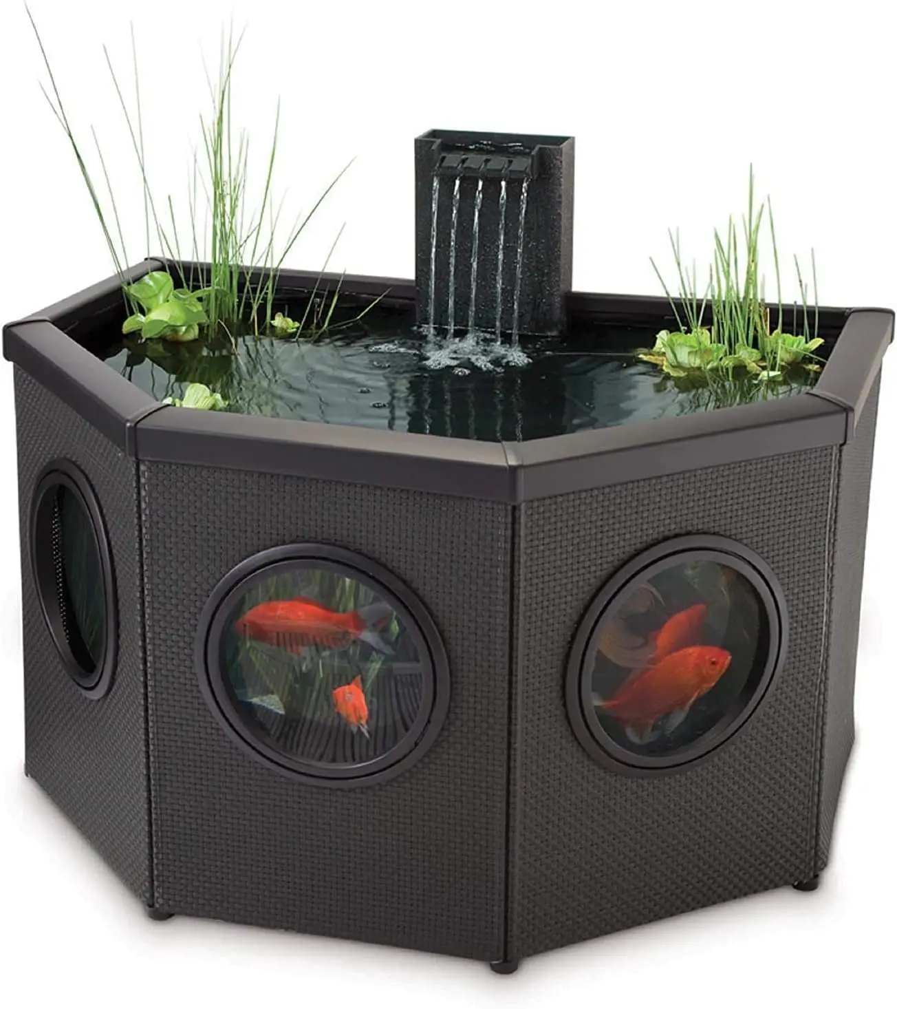 Complete Raised Window Pond Kit - Octagon, Water Feature Pool, Includes Inpond 5 in 1 300 Pond & Water Pump with UV Clarifier