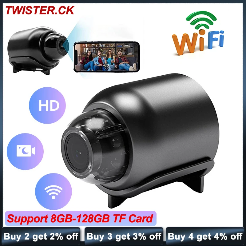 

1080P Camera Webcam WiFi Anti-Theft Night Vision Motion Detection Video Camcorder For Enforcement Indoor Security Guard Home