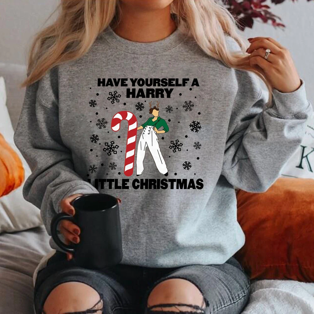 Tenha-se um capuz do Natal do Harry Little para mulheres, camisolas, roupa estética, presente do Natal