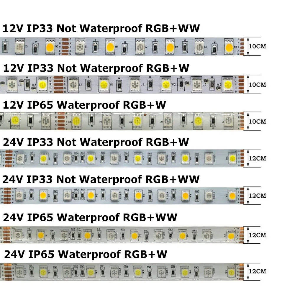 Гибкая СВЕТОДИОДНАЯ лента SMD 5050, 5 В, 12 В, 24 В, 60 светодиодов/м, IP20 IP65, водонепроницаемая светодиодная лента RGB RGBW, теплый белый свет