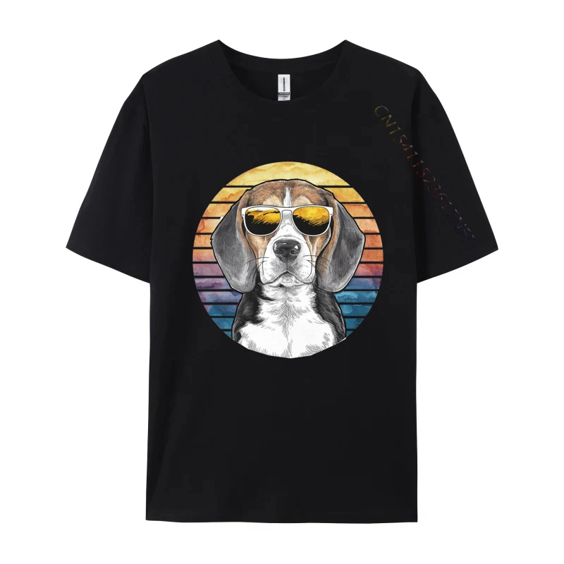 

Beagle In Sunglasses T-shirt T-Shirts For Men Tee Shirt O Neck Pure Cotton T Shirts Tops Tees Top Quality