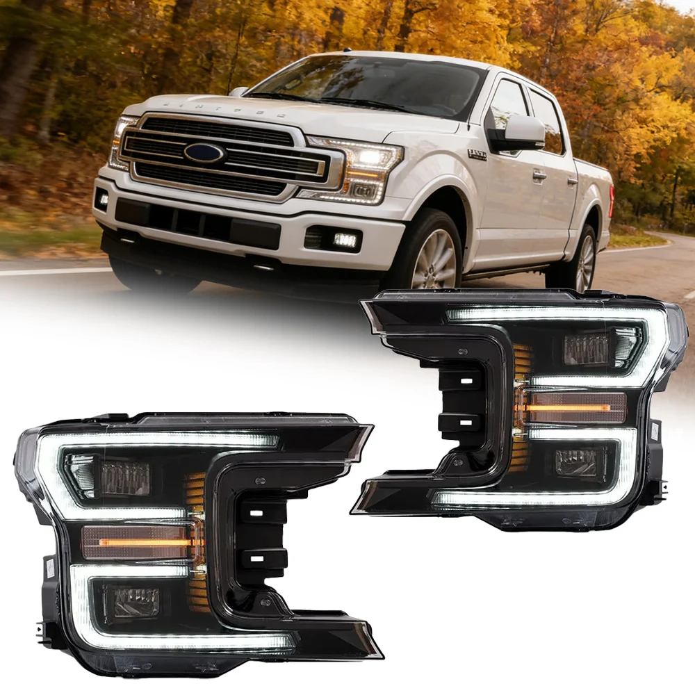 

Автомобильные фары TYPY для Ford F150 13-го поколения (2018-2020), светодиодные проекционные фары, дневные ходовые огни, автомобильные аксессуары