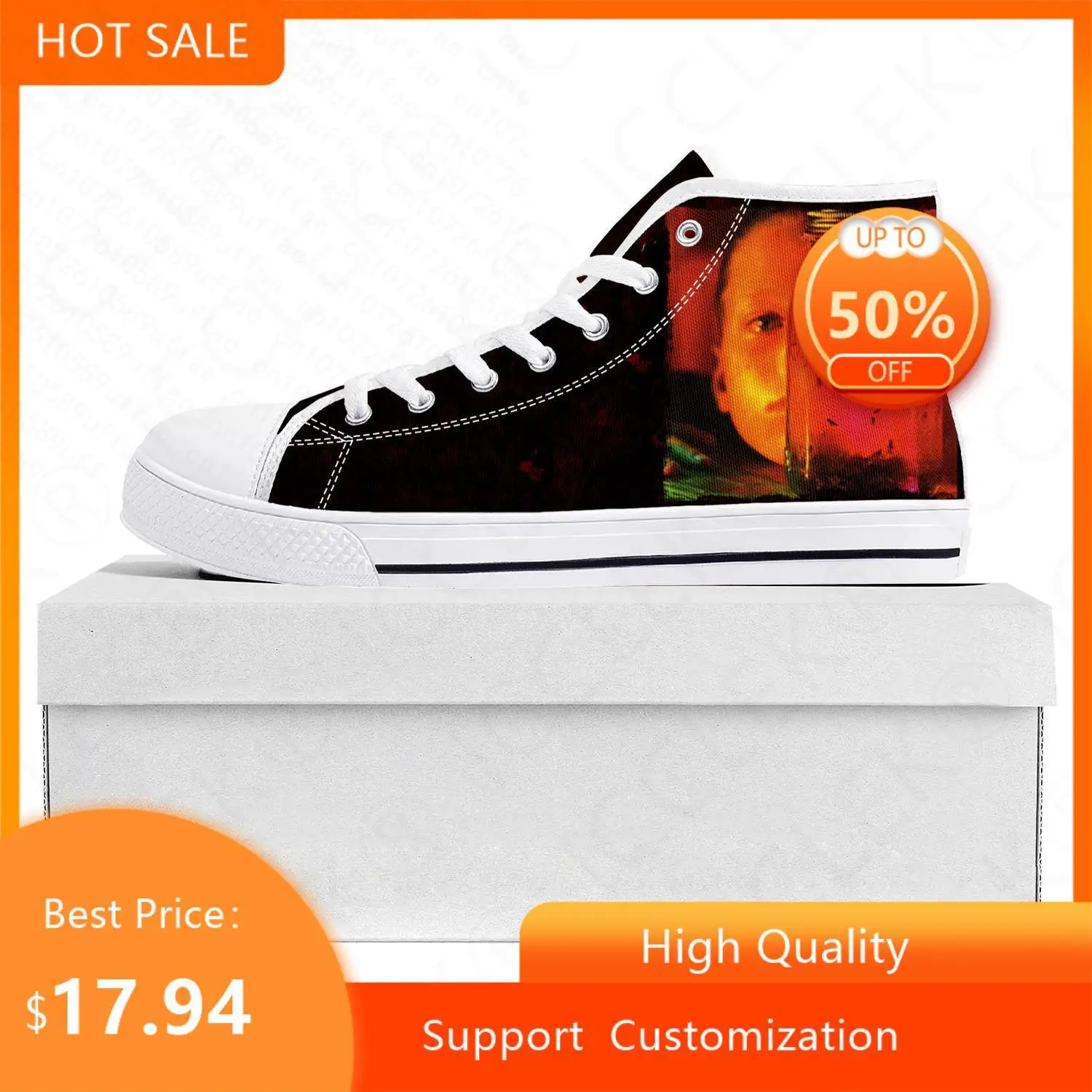 Alice In Chains Metal Rock Band Pop High Top High Quality Sneakers Mens Womens Teenager Canvas Sneaker Couple Shoe Custom Shoe