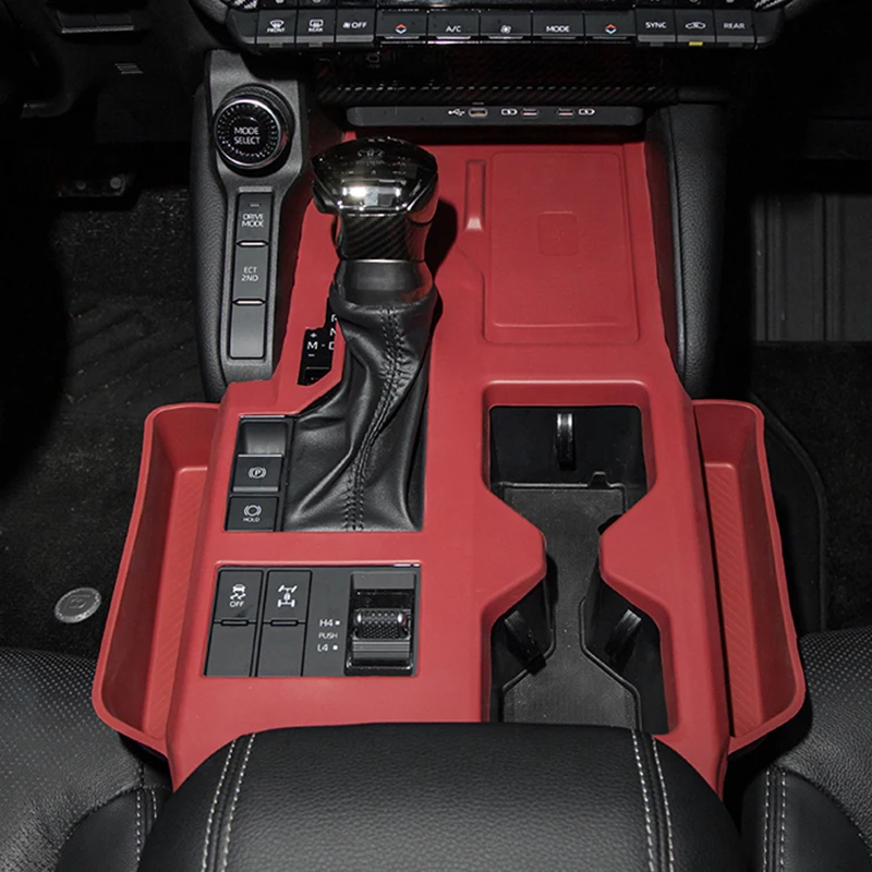 For Toyota Prado LC250 2024 2025 Central Control Gear Storage Box Protective Cover Silicone Interior Upgraded Accessories LHD