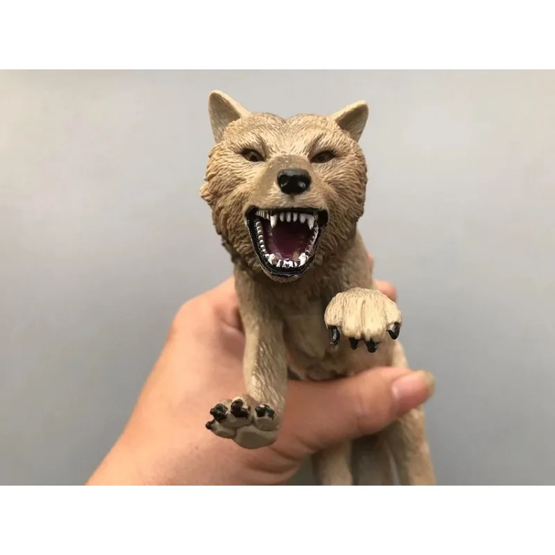 Modello animale di simulazione del lupo selvatico in scala 1/6 grande lupo cattivo per action figure da 12 pollici Decorazione della scena del soldato Fai da te