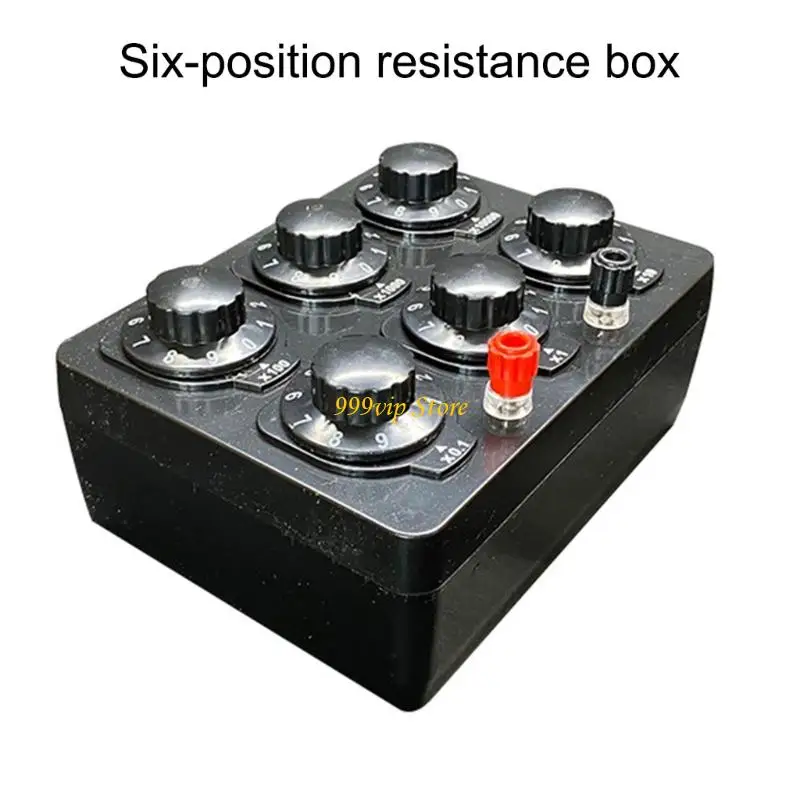 C90C Professional Resistor Box 0--099999.9Ω Variable Resistor 6 Gear Adjustable Resistance Box Physics Teaching Aid For Lab