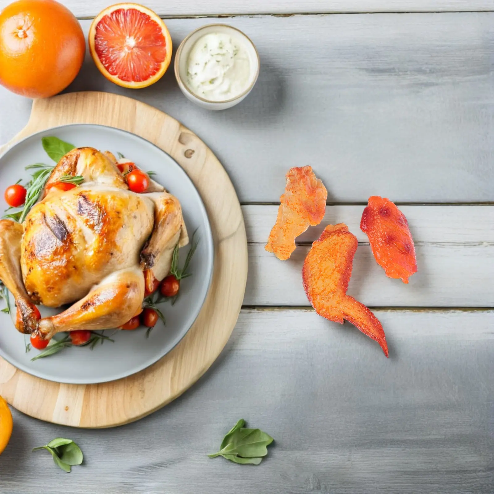 

3Pcs Simulated Chicken Leg Wings Realistic Fried Drumstick Fake Food Props Kitchen Home Decor Party Photography Display Sample