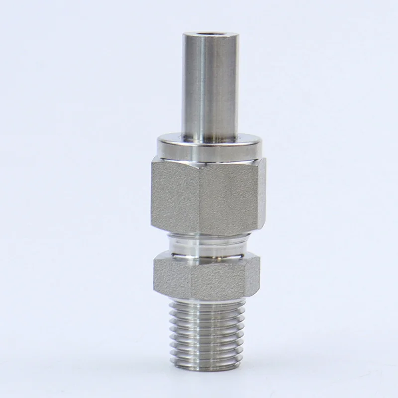 M10-M33 1/8 "1/4" 3/8 "1/2" 3/4 "1" bsp npt Stecker 10-42mm Stumpf schweiß verbindung Edelstahl rohr anschluss für Manometer – Detail 2