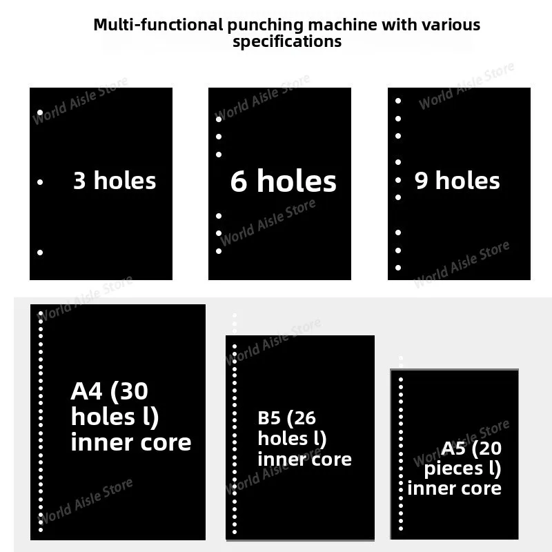 Ring Binding Punch Card Machine A4 30hole Manual Punching Machine 18 Sheets Punching Capacity H3018 Wire Binding Machine