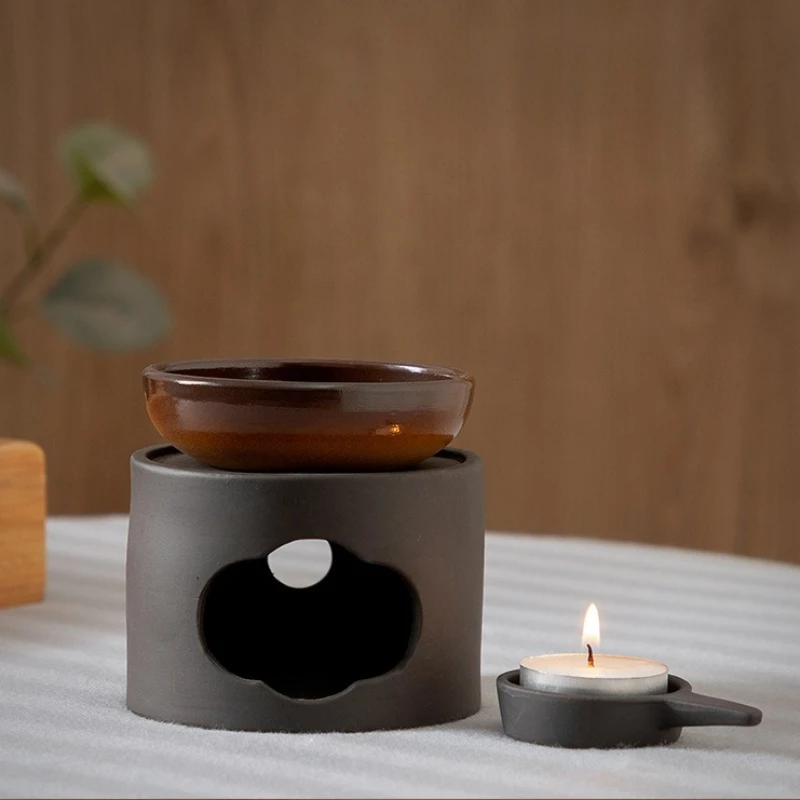 Restore 3 in 1 Essential Oil Incense Burner Cinnabar Coarse Candle Heating Holder 100ml Japanese Tea Warmer Reed Diffuser Stove