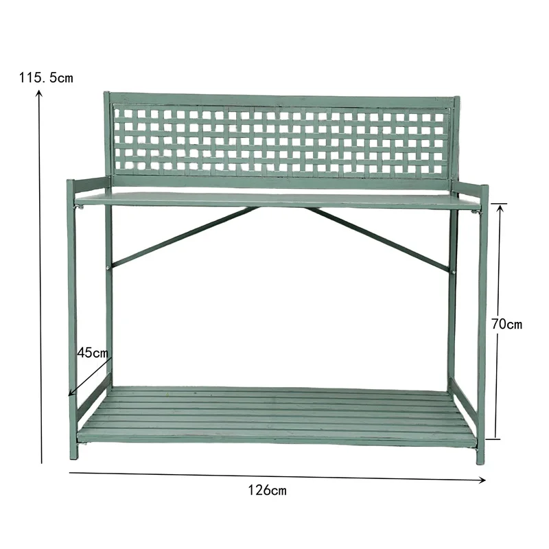Simple flower table wrought iron multi-layer balcony outdoor flower stand flower shop indoor  display stand metal hanging