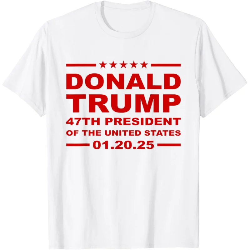 Patriotic Women's T-shirt for Donald Trump's 47th President's 2025 Inaugural Ceremony