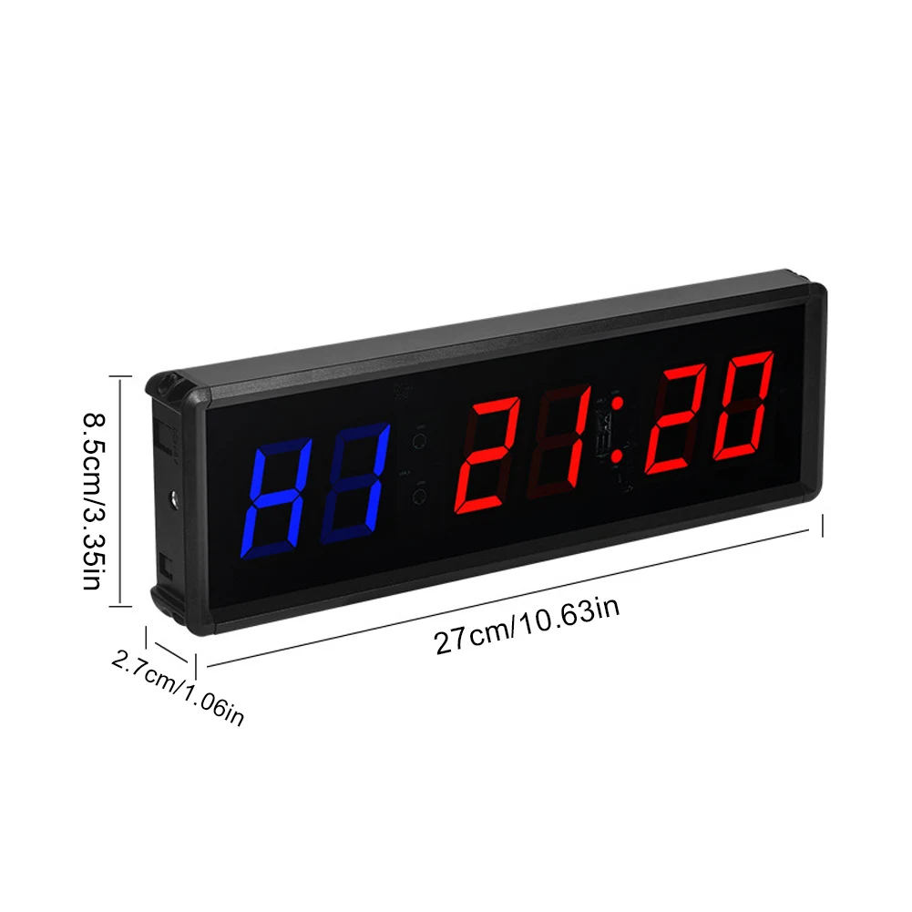 Timer da palestra portatile Orologio da allenamento a LED Temporizzatore digitale con telecomando Orologio timer fitness multifunzionale per palestra e sport all'aria aperta