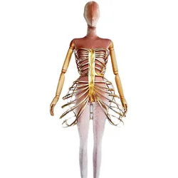 New Sexy Hollow Out Skirt Singer Performance Show Belt Dress