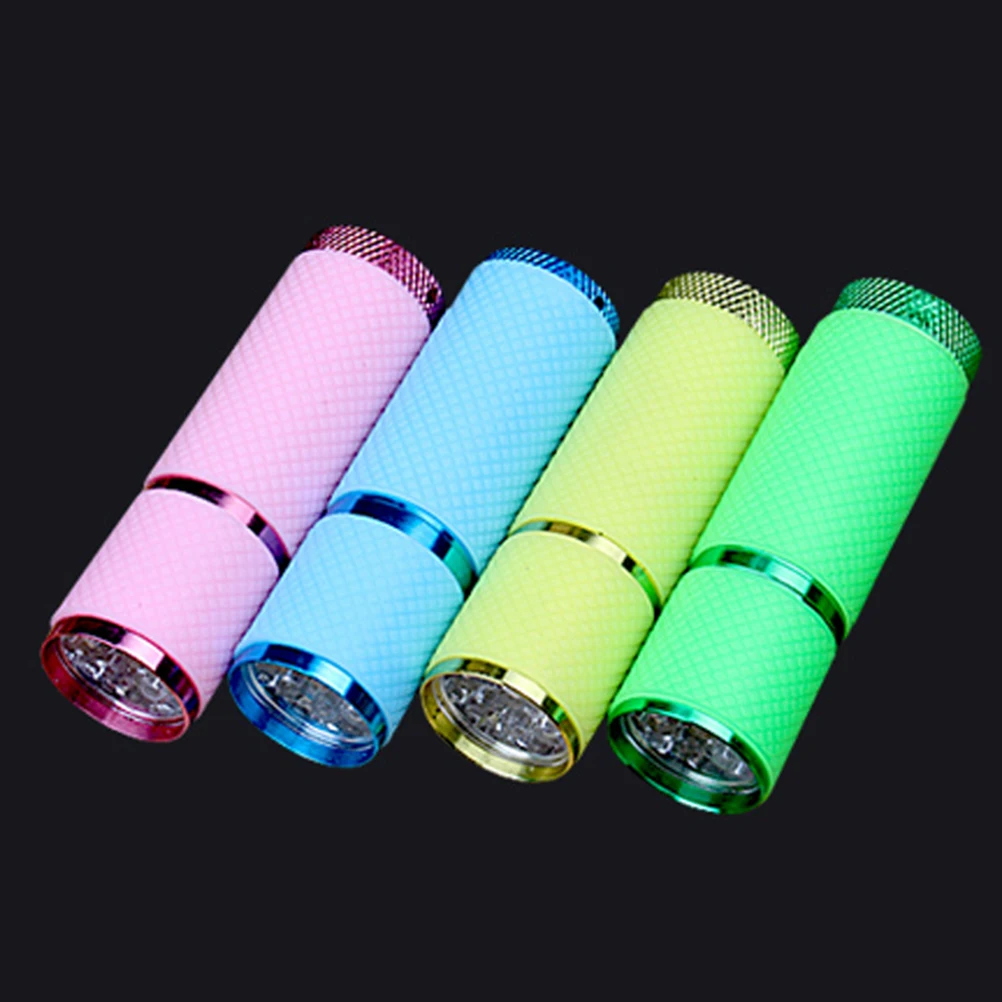 

Handheld 9 Flashlight Torch Light Aluminum Alloy Money Detection Torch without (Yellow)