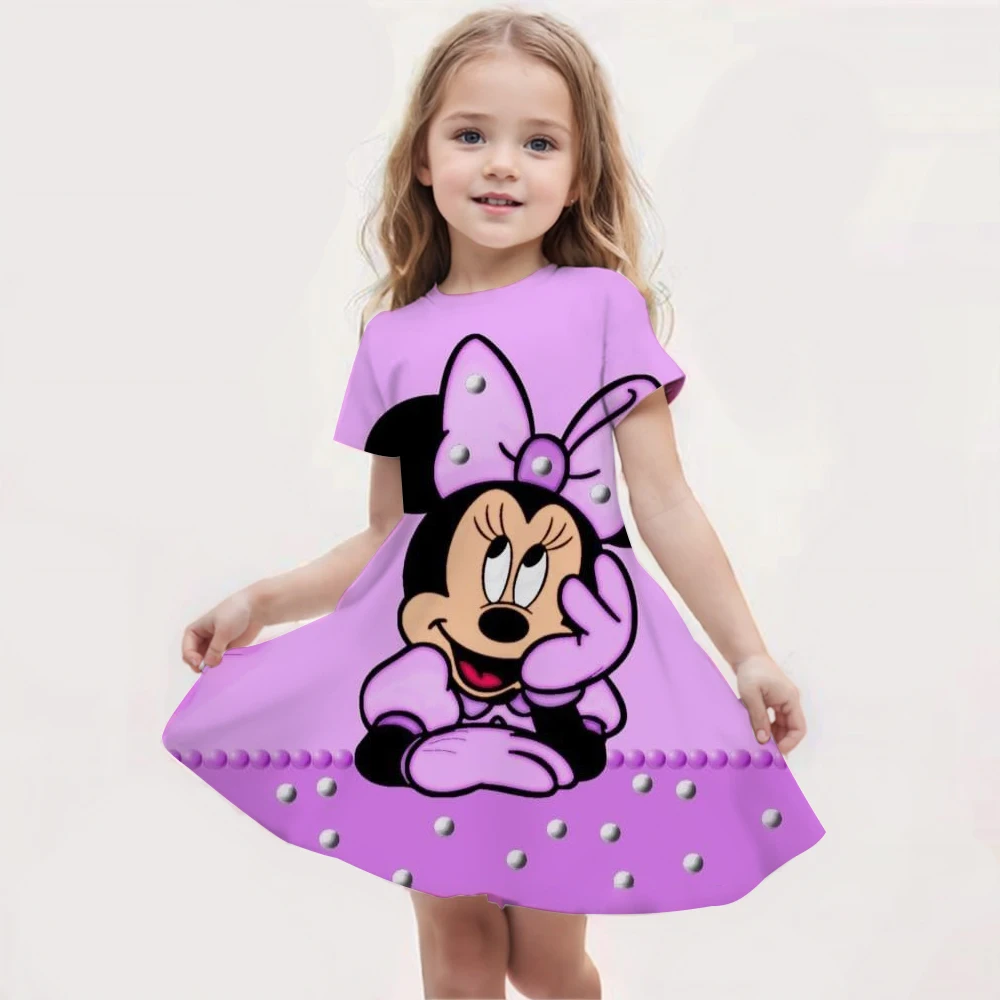 

Summer New Disney Skirt Mickey Minnie Daisy Children's Clothing Dress Princess Dress Children's Cartoon Casual Girl Cute Skirt.