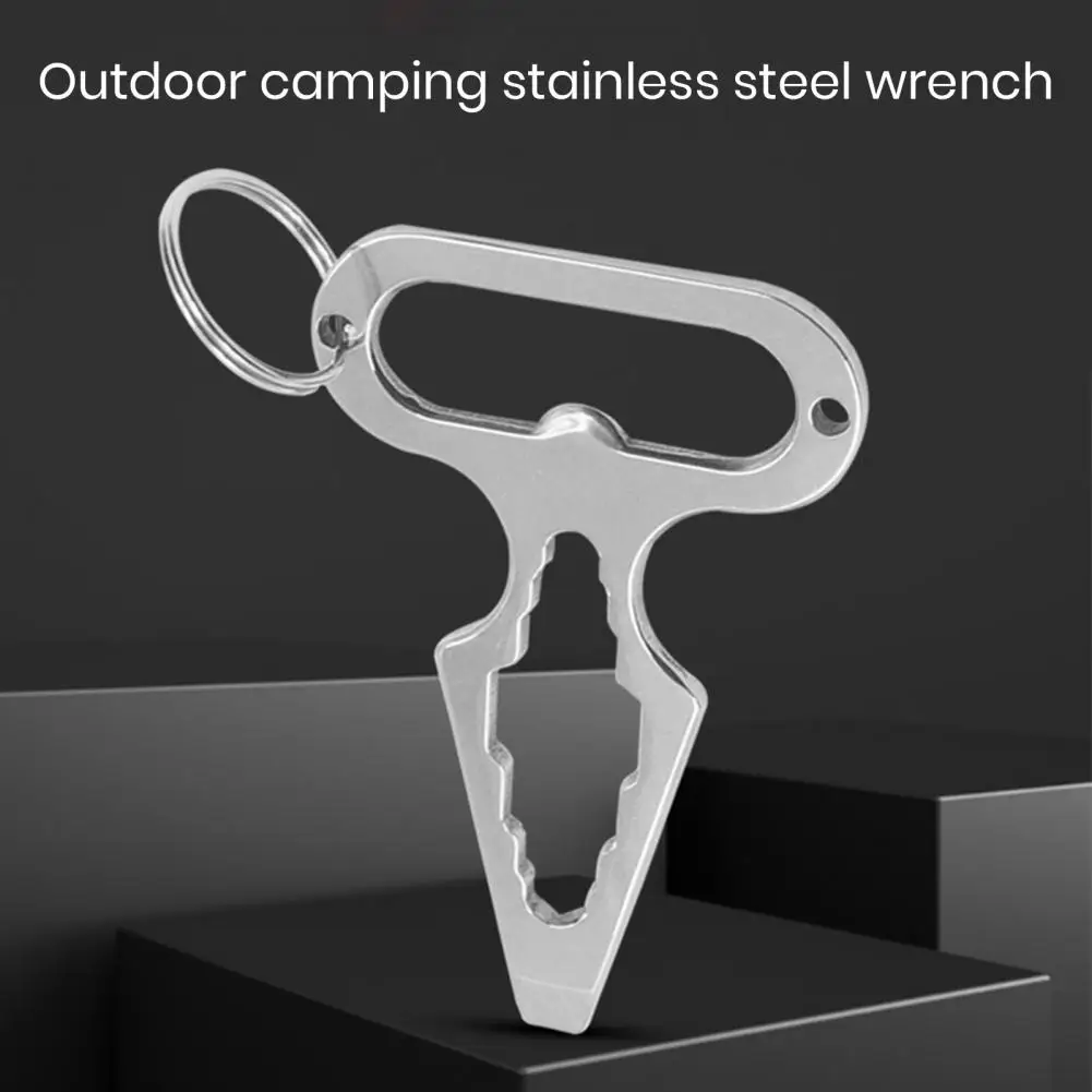 Camping Wrench Camping Gear with Self-defense Feature Portable Outdoor Defense Tool Compact Wrench Bottle Opener for Camping