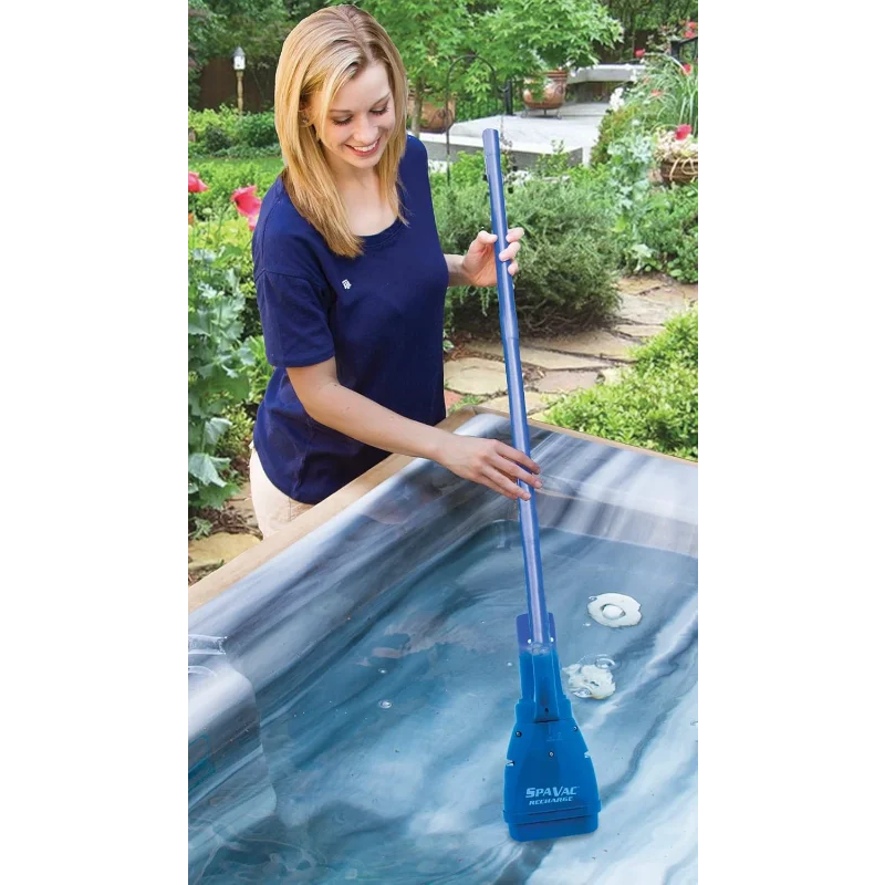 POOL BLASTER Spa Vac ชาร์จเครื่องทําความสะอาดสระว่ายน้ําขนาดเล็กไร้สาย, เครื่องดูดฝุ่นอ่างน้ําร้อน Spa Vac, เวลาทํางานสูงสุด 40 นาที, ชาร์จใหม่ได้