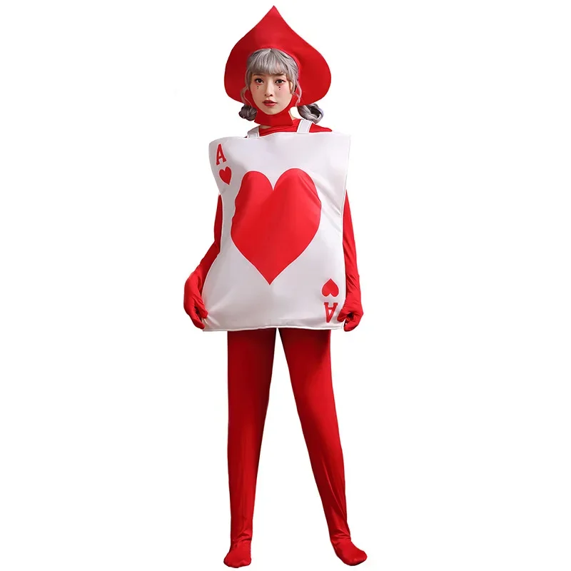 Performance carte da gioco cuori un Costume Costume di Halloween festa degli adulti Alice nel paese delle meraviglie Stage Anime Cosplay