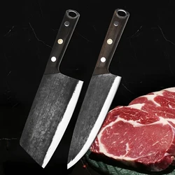 Forged Chef Knife High-Carbon Steel Kitchen Slicing Knife Meat Cleaver Butcher Knife Handmade Cooking Cutter