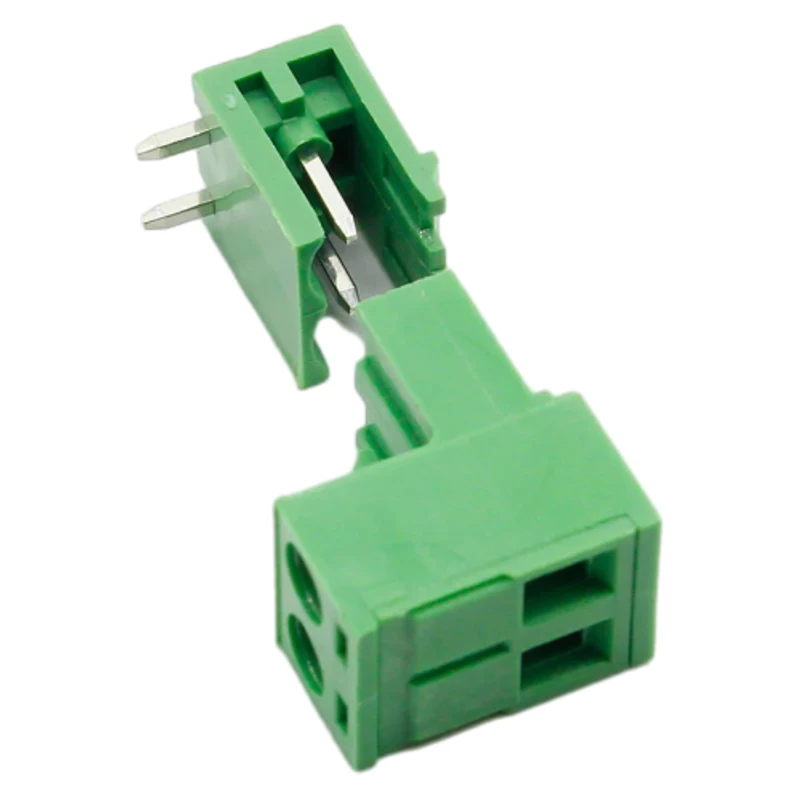 10 sets ht5.08 2pin Right angle Terminal plug type 300V 10A 5.08mm pitch connector pcb screw terminal block