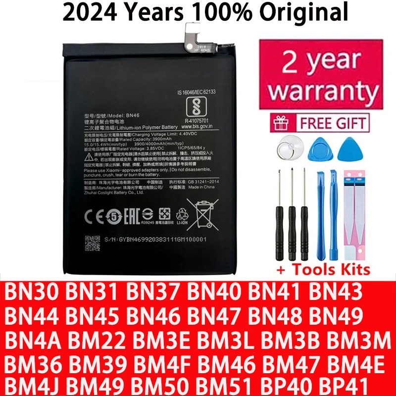 

Original Battery For Xiaomi Mi Redmi Note Mix Max 2 3 A3 3S 3X 4 4X 4A 5 5A 5S 5X M5 6 6A 7 7A 8 8T 9 SE Pro Plus Lite batteries