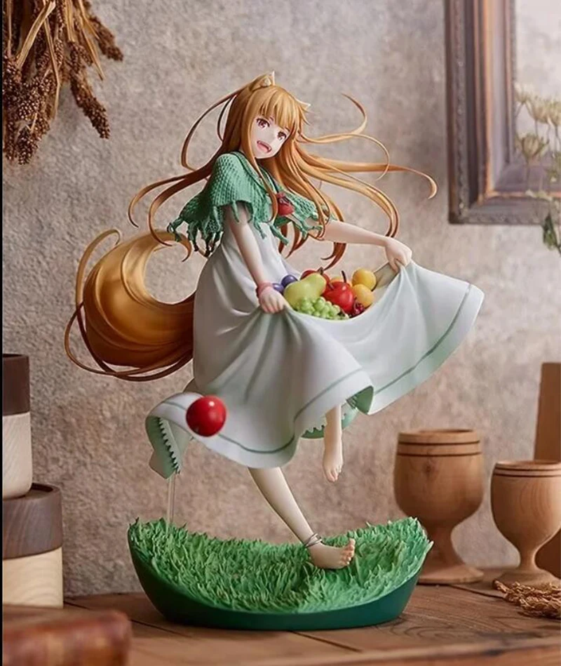 20cm Anime Figure Wolf and Spice Hero 7th Generation Wolf and Fruity Fragrance Moe Wolf PVC Action Figures Cute Toys