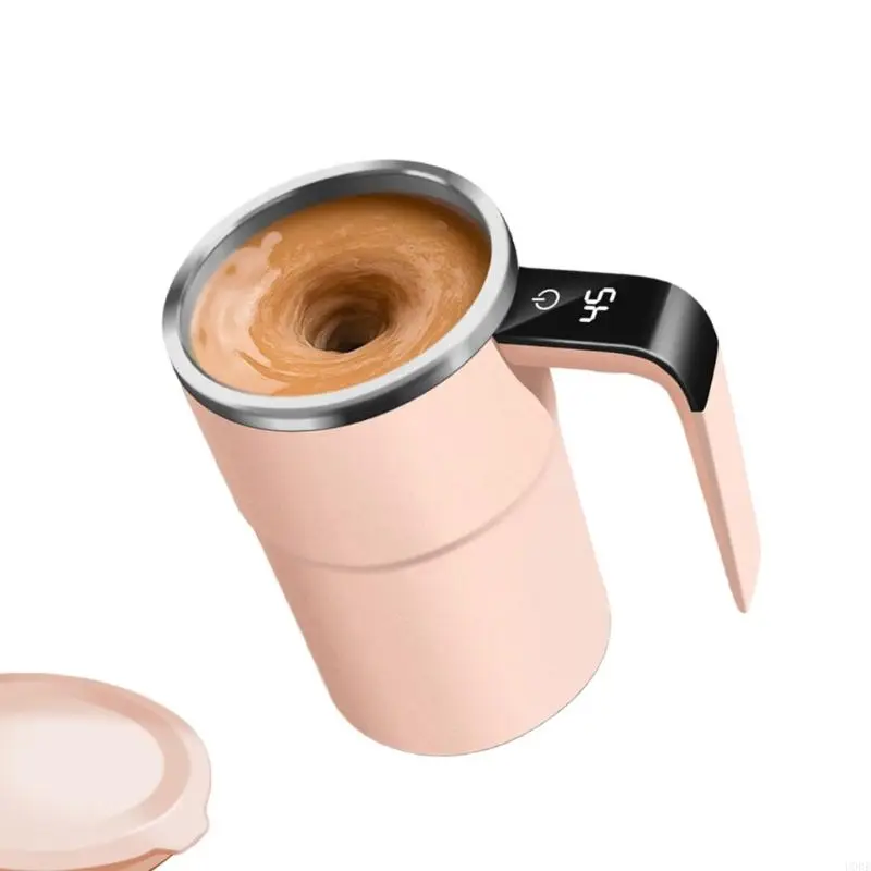   380ML Stirring Mug USB Rechargeable Stainless Steel Coffee Cup Control Intelligent Temperature Automatic Mixing Cup