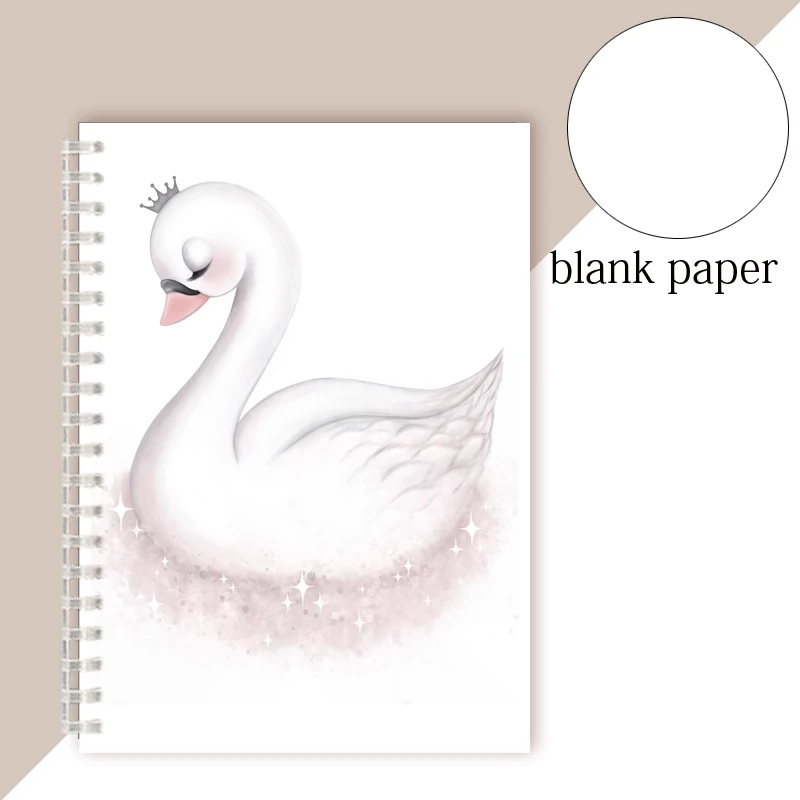 A5 دوامة دفتر المطبوعة الحيوان الفيل الزرافة زيبرا الأسد الباندا النمر-Kawai دفتر لطيف القرطاسية لطلاب المدارس