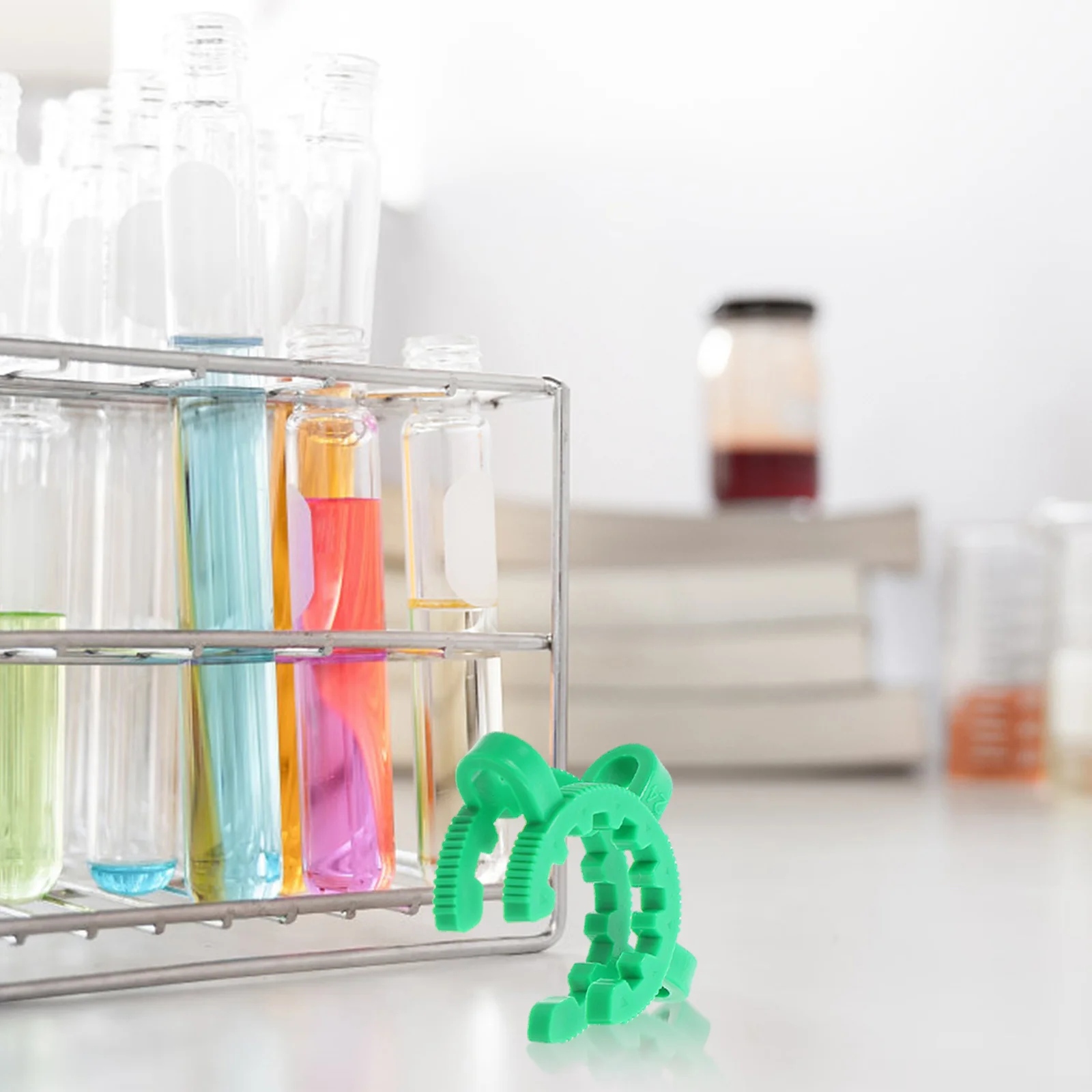 

12pcs Laboratory Clamp Connector Clip For Glass Plastic Fixing Secure Mounting Home Industrial Use Glass Corner Clamp Plastic