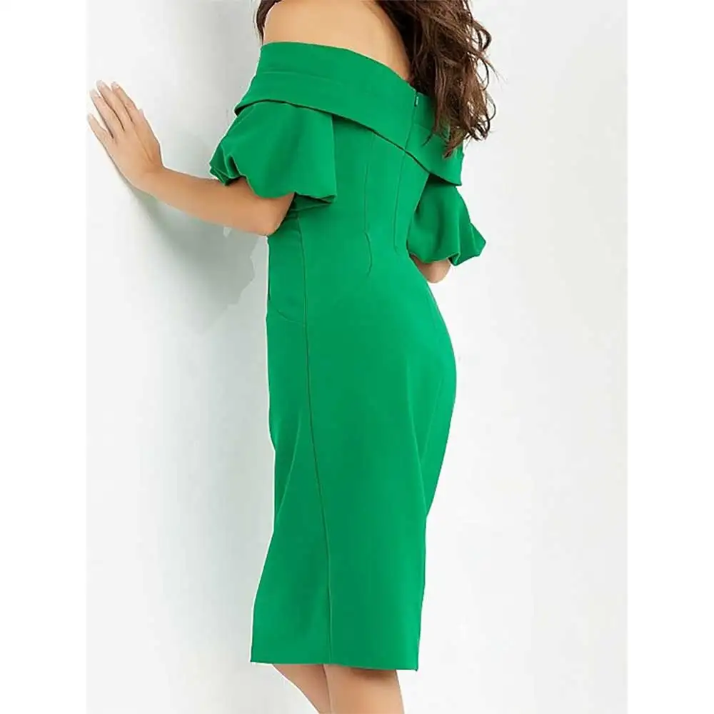 Abendkleid, kurzärmelig, knielang, plissiert, rückenfrei, für Cocktailpartys, Abschlussball, herzförmiger Ausschnitt, elegante formelle Kleider
