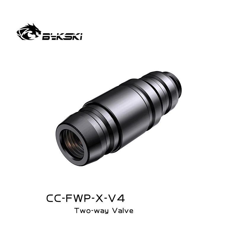 Bykski CC-FWP-X-V4 Quick Disconneted Fitting, M-F / F-F 2 Ways Water Stop Valve Server Data Center Liquid Cooled Coupler SPT