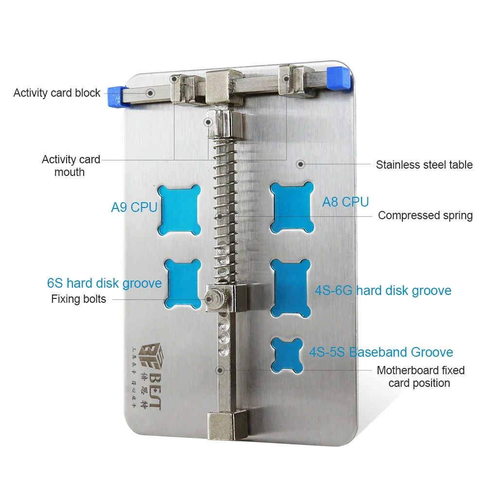 BST-001D Universal PCB Holder Stand Jig Fixture Circuit Board Soldering Work Station for iPhone A8 A9 CPU IC Chip Repair Tool