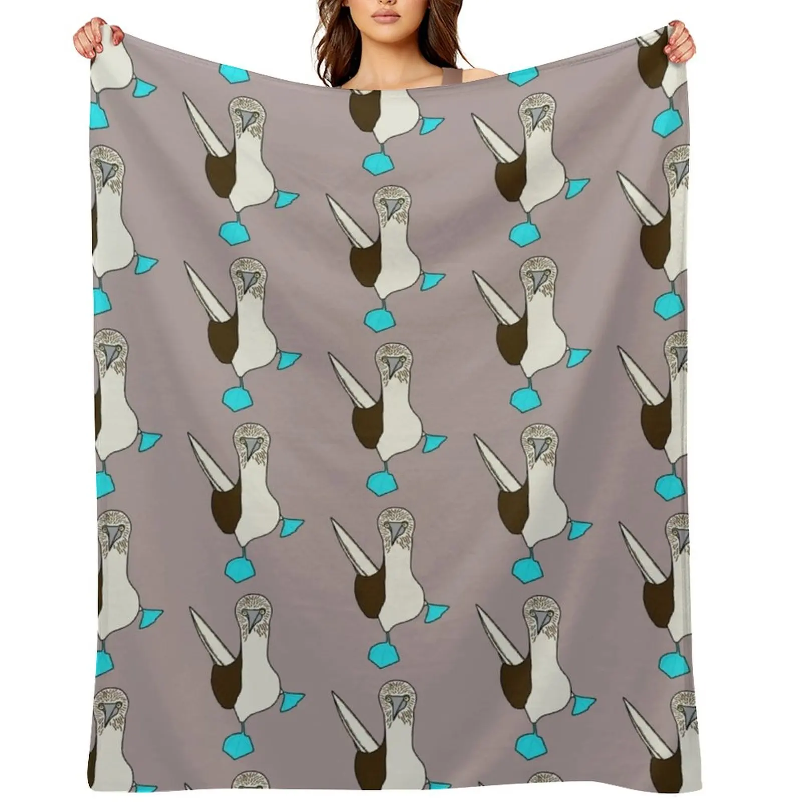 

Blue-Footed Booby Throw Blanket Extra Large Throw Sofa Hair blankets ands Blankets