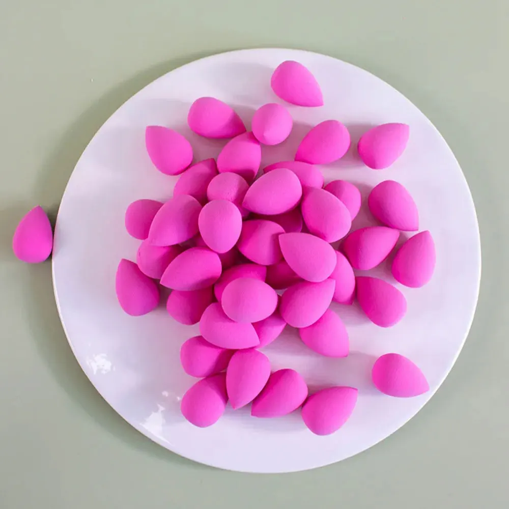 5/15 szt. Mini Gąbki do Makijażu, Dwu-funkcyjne Gąbki do Makijażu na Mokro i Sucho, Różowe Skośne Gąbki do Pudru w Kształcie Kropli, Narzędzia do Makijażu