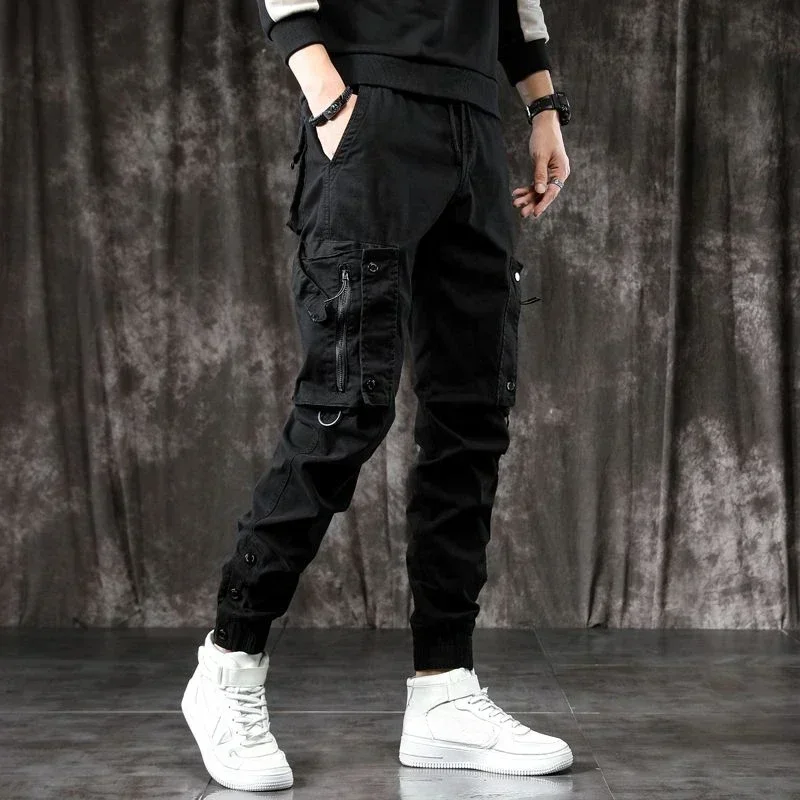 

Men's Cargo Pants Outdoor Male Trousers Korean Hiking Loose Biker Motorcycle Cotton Spandex Aesthetic Fashion Baggy Slacks