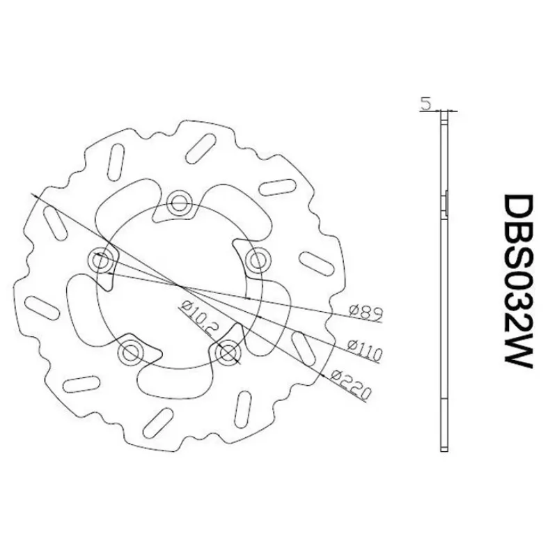 Rear brake disc rotor for GSXR 600 GSX-R 750 1100 1987-1988