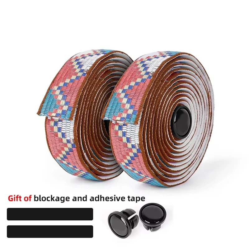 Fashionable Road Bike Handlebar Cover Shockproof Handlebar Tape Sweat-Absorbing Cotton Mountain Bike Strap