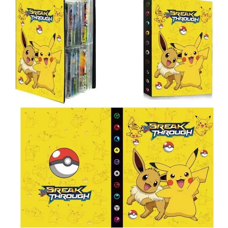 

Pokemon White Transparent Card Binder Album Card Pouch Photo Holder 4 Pocket 9 Pocket PagesPokémon card collection folder