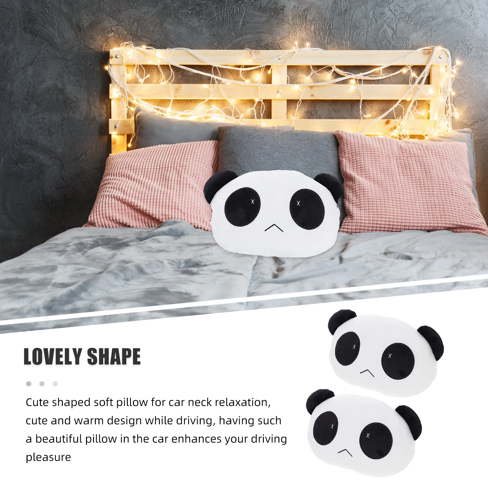 

2Pcs Car Neck Protective Headrest Pillow Soft PP Cotton Breathable Cushion Support for Cervical Spine Long Travel