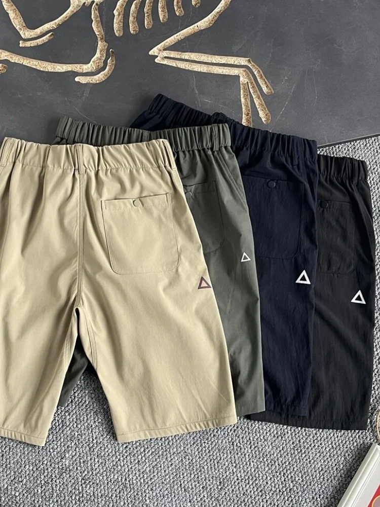 

Мужские летние тонкие свободные спортивные брюки из полиэстера для активного отдыха с охлаждающим эффектом, в американском функциональном стиле