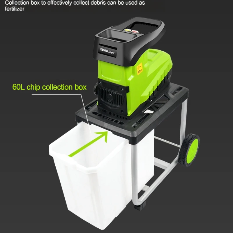 Desktop electric breaking machine 2800W high power electric tree branch crusher electric pulverizer garden tool 220V 1PC