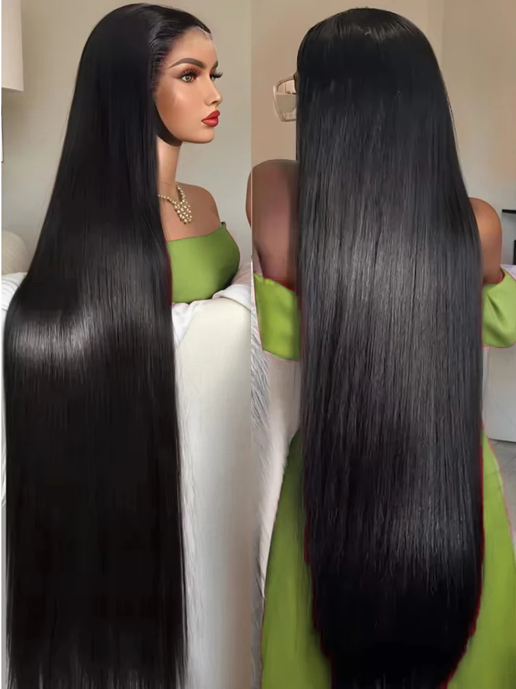 

Bone Straight 5x5 Closure Glueless Ready To Wear 13x4 HD Lace Front Human Hair Wigs 30 34 Inch Remy Hair 200% For Black Women