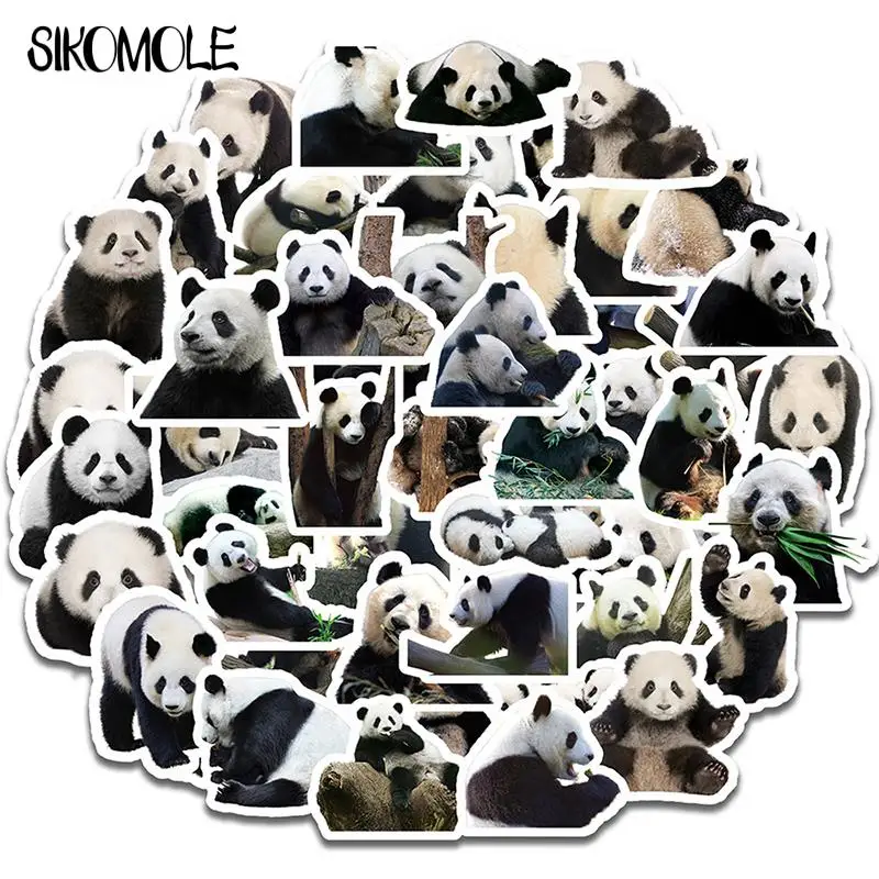 10/30/50PCS Cartoon Panda Sticker Animals DIY Toys Suitcase Laptop Skateboard Styling Phone Luggage Decals Graffiti Stickers F5