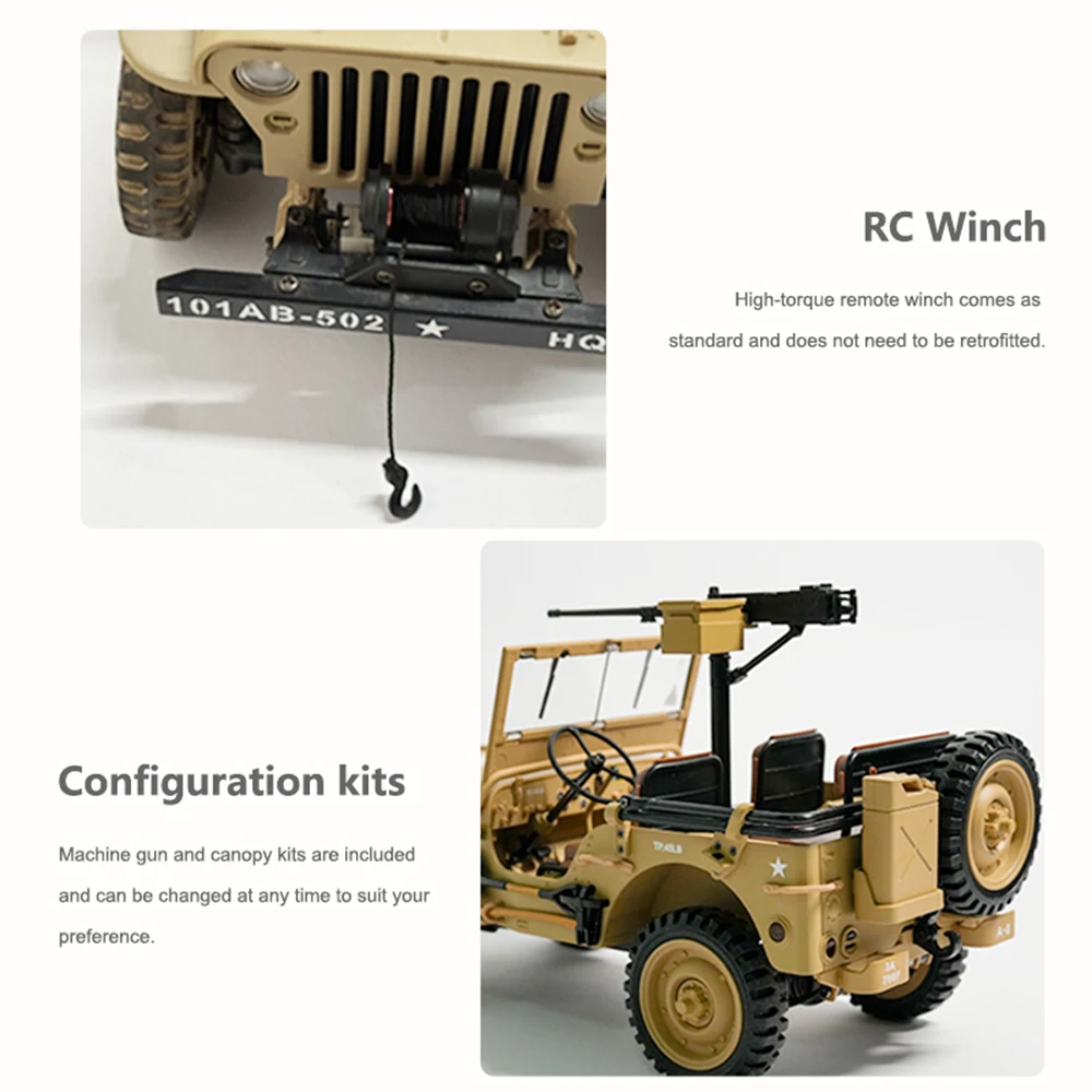1/14 HG4-58 4WD escalada modelo de Control remoto eléctrico coche eléctrico simulación camión militar juguete para niños adultos